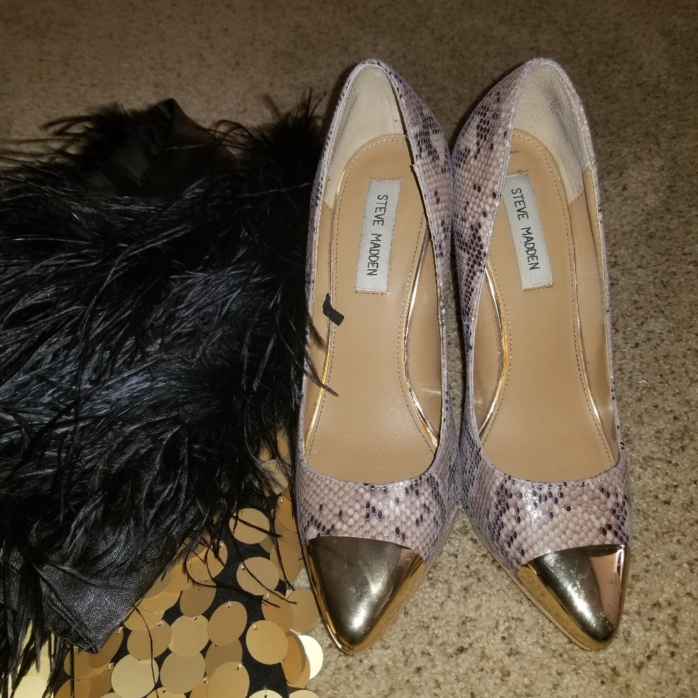 snakeskin heels steve madden